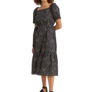 Levi's NEW Bailey Cotton Midi Dress Black & White Floral Women’s Size Large